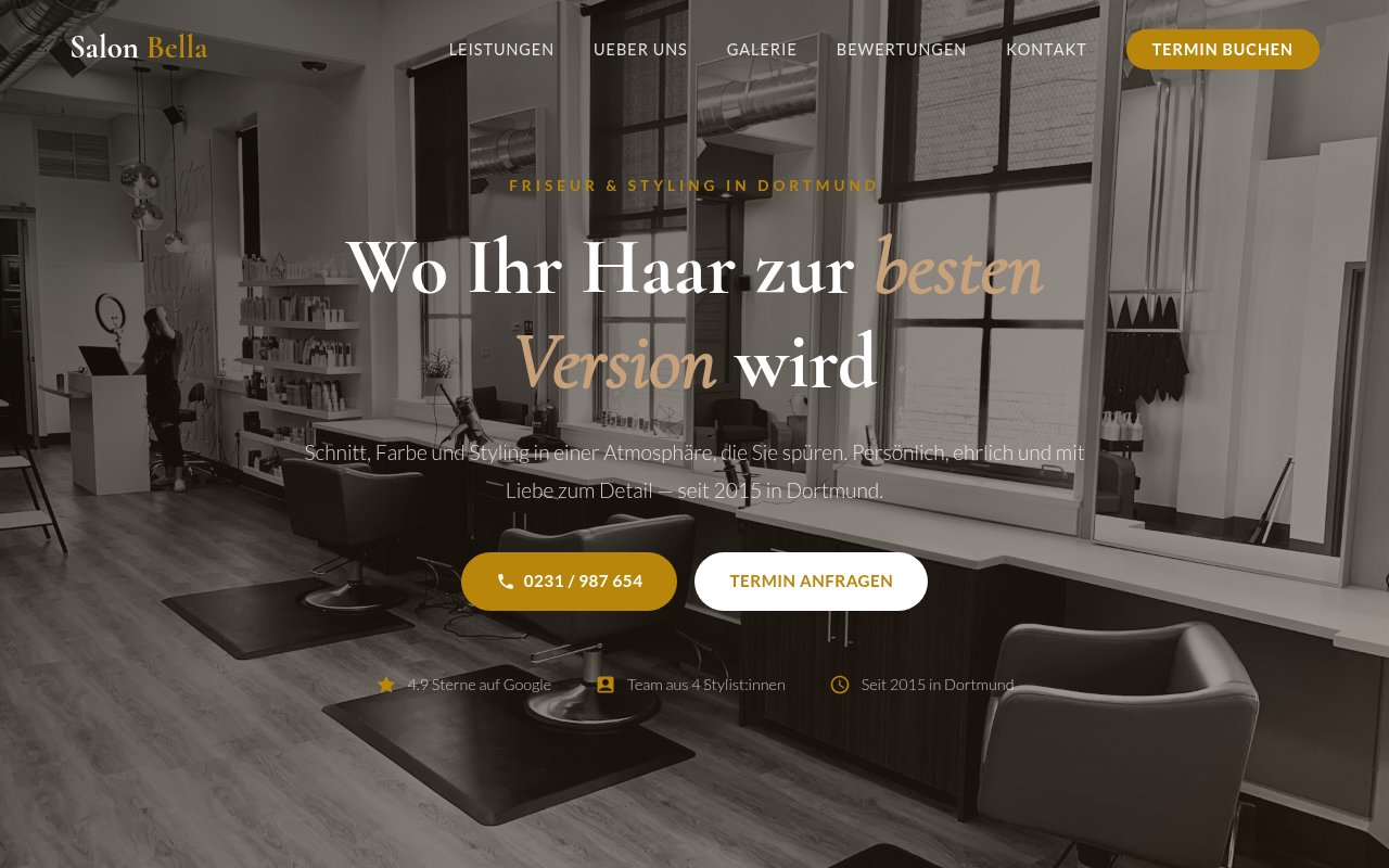 Salon Bella – Social Media Plattform