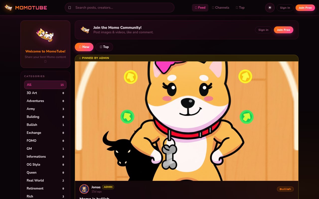 MomoTube – Social Media Plattform
